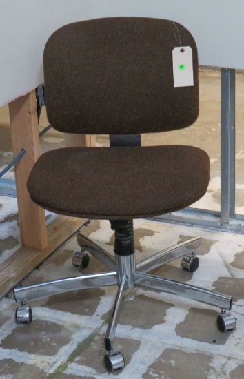 Brown Rolling Secretaries Chair