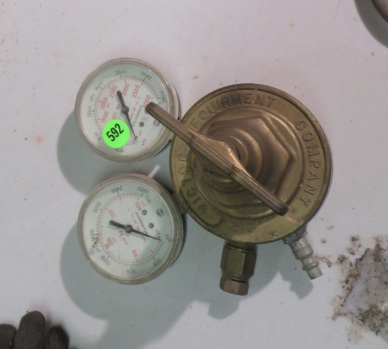 Used Victor regulator, oxygen with gauges