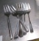 Stainless Steel Assorted Pattern Serving Forks (7 Pieces)