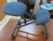 Kneeling Chair, Rolling Blue