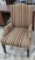 Brown Striped Cushioned Chair