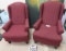 Red Winged Arm Chairs,