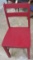 Red Painted Wood Chair