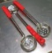 Winco 2 oz. Solid Food portion control perforated stainless spoons