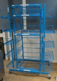Rolling Blue Display Racks
