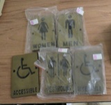 Bronze Cast Bathroom Signs (NEW)