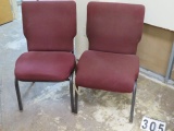 Red Fabric Stack Chairs,