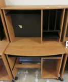 Light Brown Rolling Desk, 36