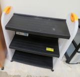Mobile Rolling Book Shelf, 3 Shelves Plastic