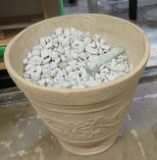 White Resin Large Planter, 22