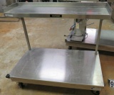 Delfield stainless steel work table and under shelf on casters (50
