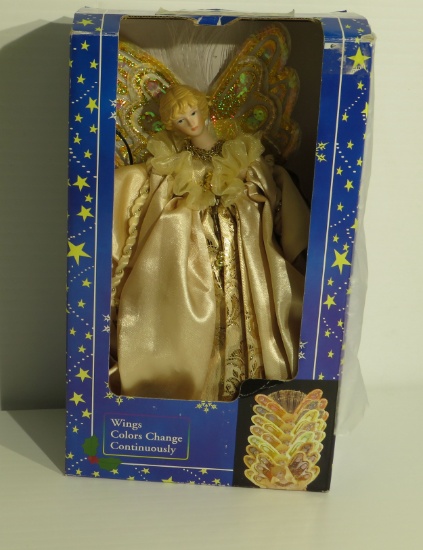12" deluxe fiber optic angel tree topper