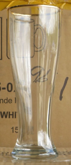 1 case of 12 pilsner 16oz glasses