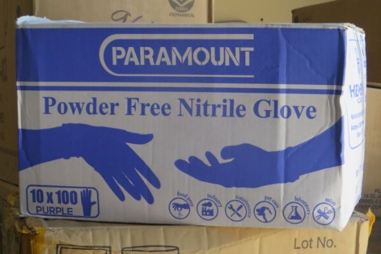 box of 100 powder free gloves