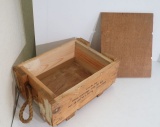 wood crate with lid and rope handles 14