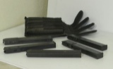 British Sten rifle magazines with canvas carry bag