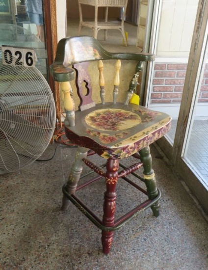 painted swivel chair