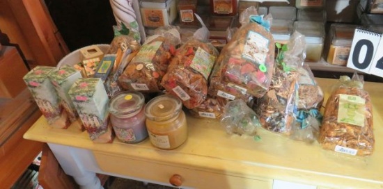 Lot of Candles and Potpourri bags