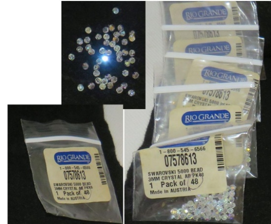 Packs of 48, Swarovski 5000 Bead, 3MM Crystal