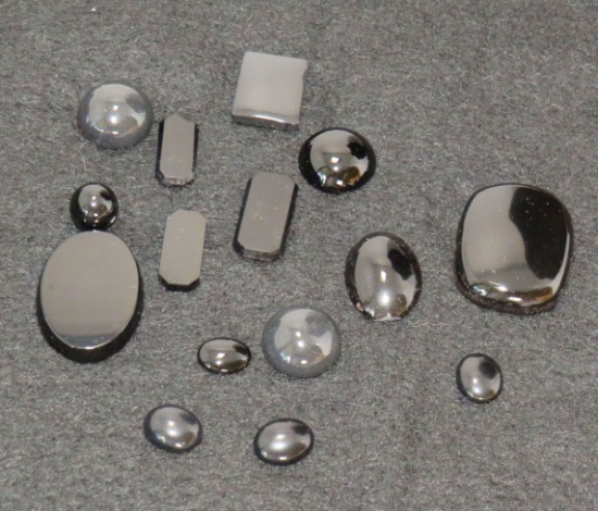 Black Onyx, asst. sizes, 14 pcs