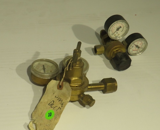 set of Victor oxygen and acetylene torch gauges