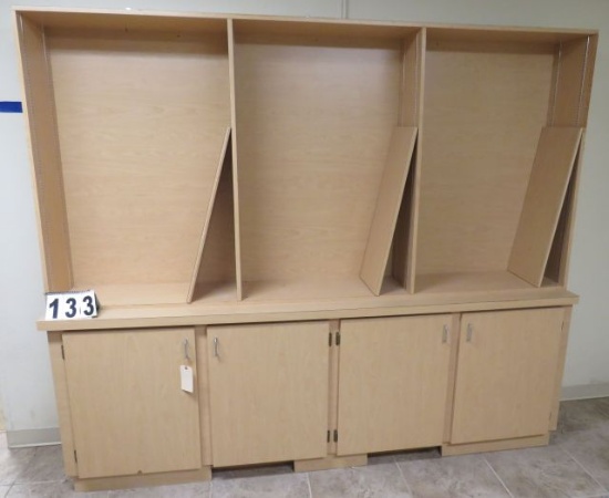 Wood Cabinet Set, 8' Wide