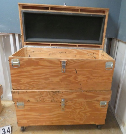 Double Stack Tech Box on Wheels, 47"x24"x48"