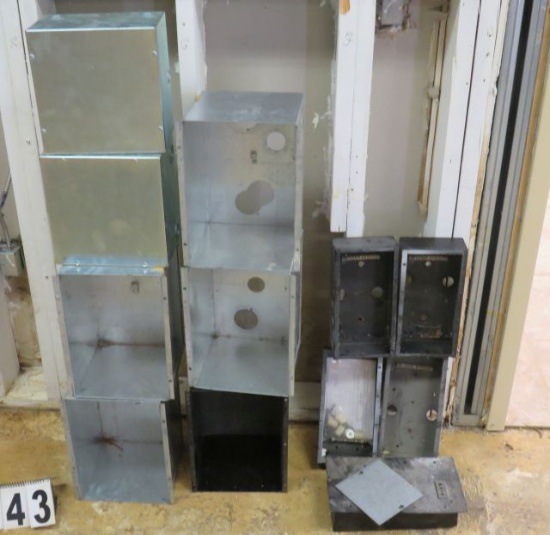 Lot of Electrical or AV Metal Boxes, New & Used