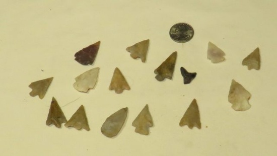 miniature Native American Indian arrowheads for birds and fish