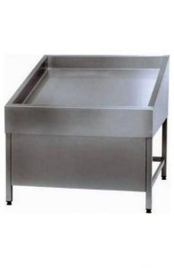New stainless fish or produce display table