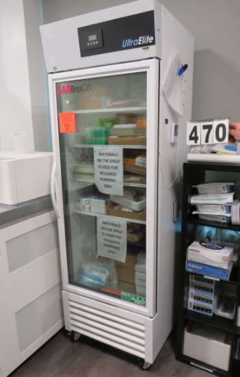 Ultra Elite lab refrigerator single glass door