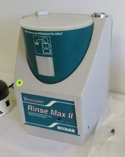 Vanguard Rinse Max II electronic solid rinse additive manager. This item located at 4745 E Hwy 92...