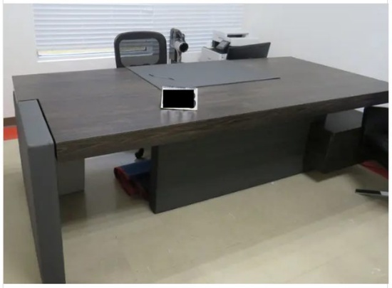 Imported Italian executive office desk. This beautiful desk measures 90" x 50" x 30" high.  The d...