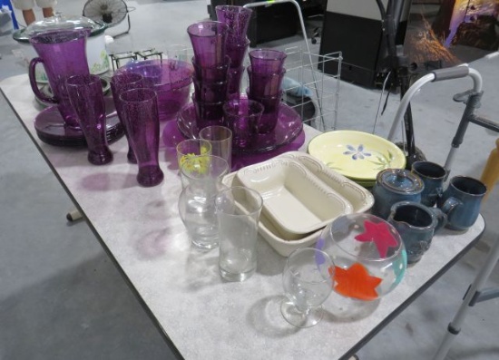 mixed glassware - glasses, bowls, dishes, cups, saucers