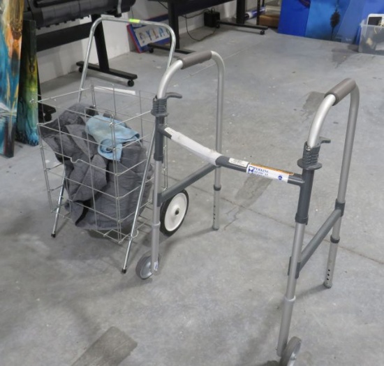 wire shopping card and walker