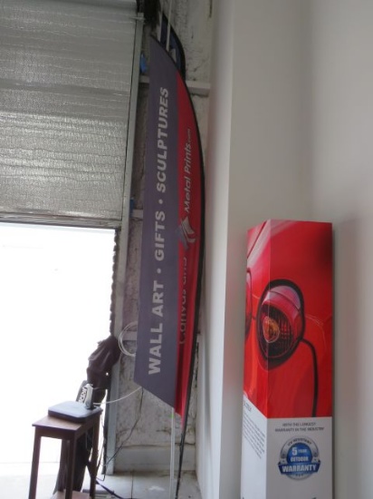 Feather advertising banners