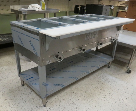 new stainless steel Duke 4 bay food warmer natural gas fired