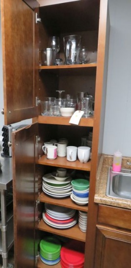 mixed dishes, bowls, cups and saucers