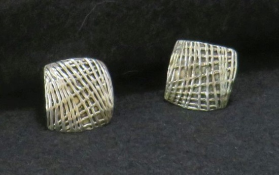 Handmade Silver Earrings, no backs, 10.2g, 10.0g