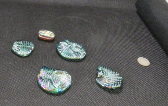 Iridescent Art Glass Pendant, Asst. sizes from 1" to 2"x2"