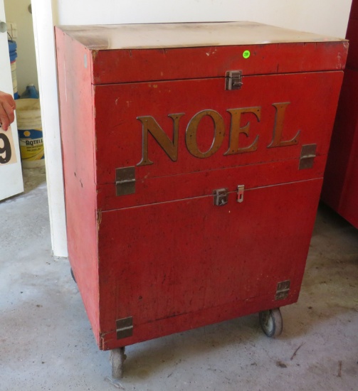 wood tool cabinet on casters