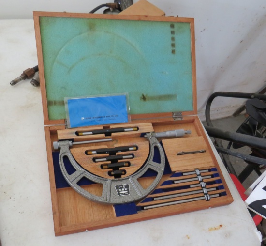 0- 6 inch nsk micrometer in wood case