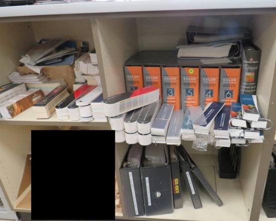 color books and paint samples