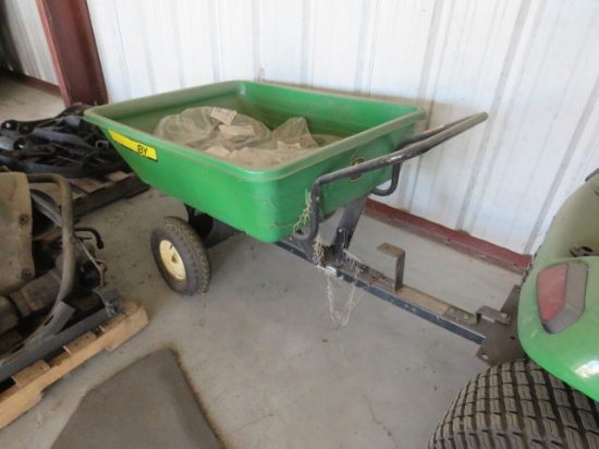 2014 John Deere yard tractor trash trailer