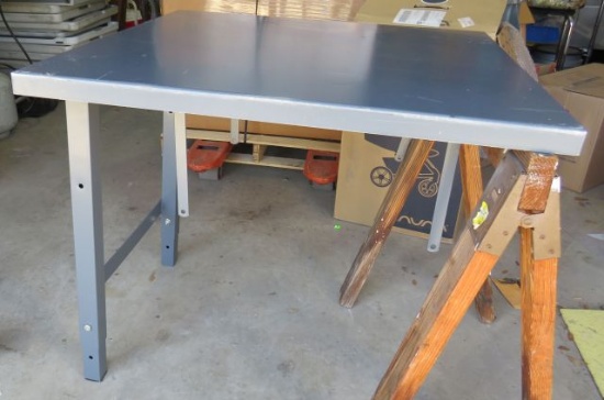 heavy duty adjustable height steel work table extension 36" X 36"