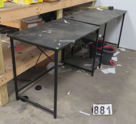 steel framed work bench 91" x 22" w x 30" h