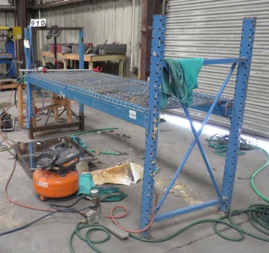 section of pallet racking (2) 58" x 32" deep uprights and (2) 102" arms