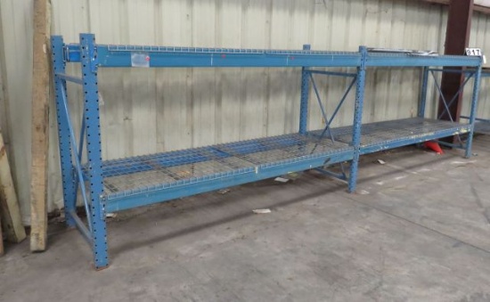 sections of pallet racking 102" long x 58" high x 32" (3) uprights (8) arms