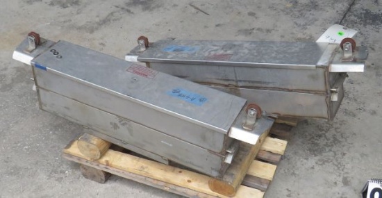 lead counter balance weights jacketed in stainless steel 6" x 27" x 8" deep