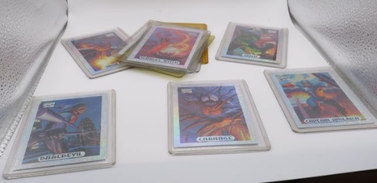 Limited Edition Holofoil 10 card set Marvel characters Ironman, Venom, Hulk, Captain America and ...